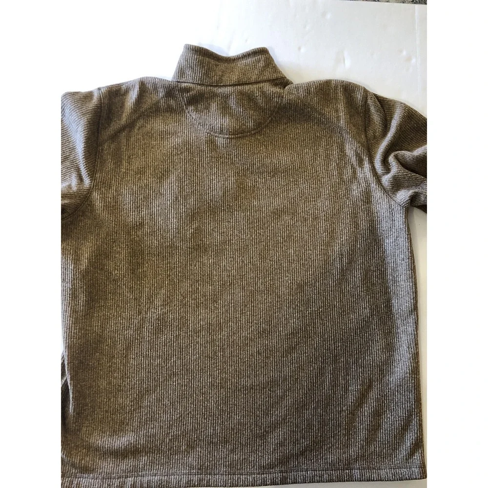 Outdoor Life Mens Sweater XL(46-48)‎ Heather Brown Half-Zip Pullover w Pocket